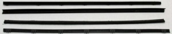 Picture of 1968 Plymouth Roadrunner 2 Door Pillar Coupe Authentic Window Felts Whiskers Kit (4pcs)