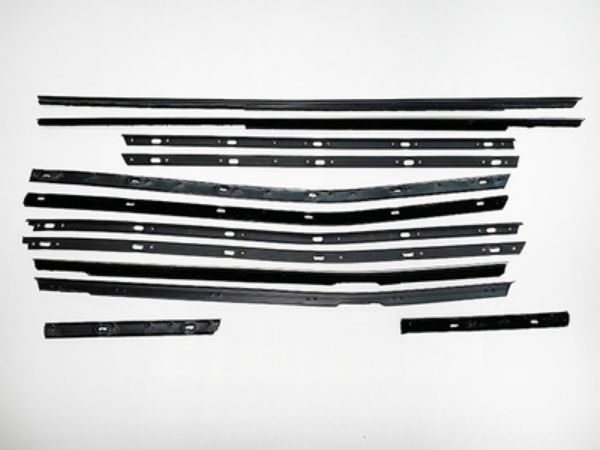 Picture of 1968-69 Lincoln Continental 4 Door Sedan Authentic Window Felts Whiskers Kit (12pcs)