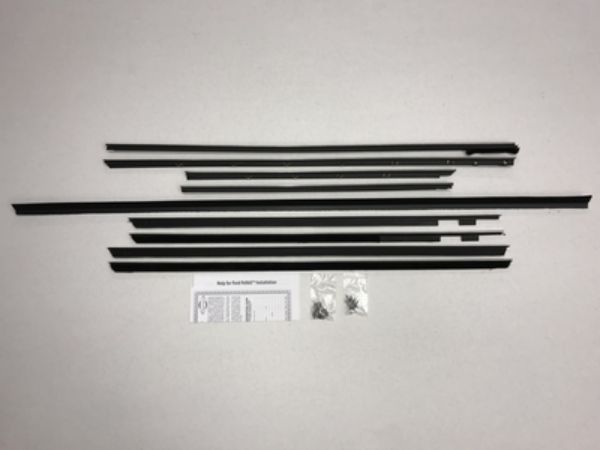 Picture of 1964 Galaxie 500 Country Sedan Wagon Authentic Window Felts Whiskers Kit with Tailgate Outer (9pcs)