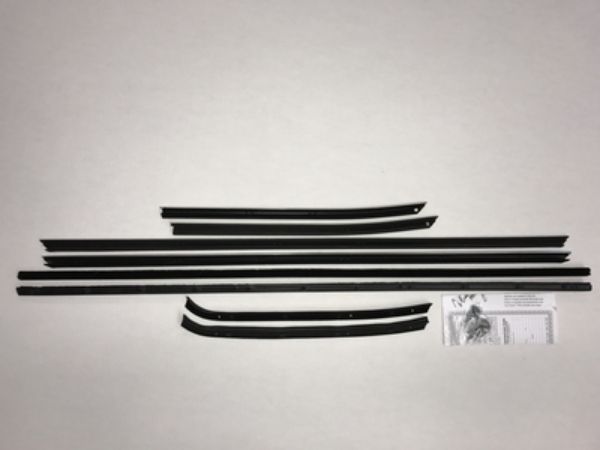 Picture of 1968 Grand Prix 2 Door Hardtop Authentic Window Felts Whiskers Kit (8pcs)