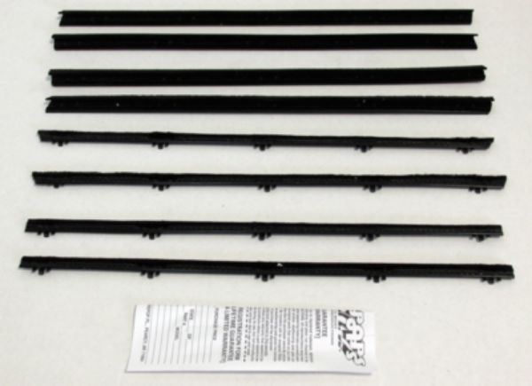 Picture of 1966-70 Mopar B-Body 4 Door Sedan Authentic Window Felts Whiskers Kit (8pcs)