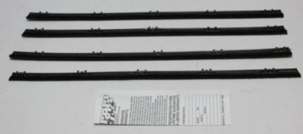 Picture of 1970-76 Mopar Duster Demon Dart A-Body 4 Door Sedan Outers Only Authentic Window Felts Whiskers Kit (4pcs)