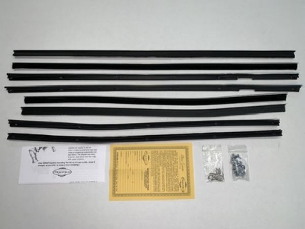 Picture of 1967-68 Bel Air & Biscayne 4 Door Sedan Authentic Window Felts Whiskers Kit (8pcs)