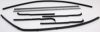 Picture of 1961-66 Ford F-100/F-250 Pickup Truck Superkit Authentic Window Felts Whiskers Kit, Division Bars & Upper Channels - Black Bead (8pcs)