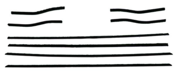 Picture of 1964½ - 66 Mustang Coupe Economy Window Felts Whiskers Kit