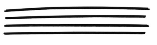 Picture of 1964½ - 66 Mustang Coupe Doors Only Economy Window Felts Whiskers Kit (4pcs)