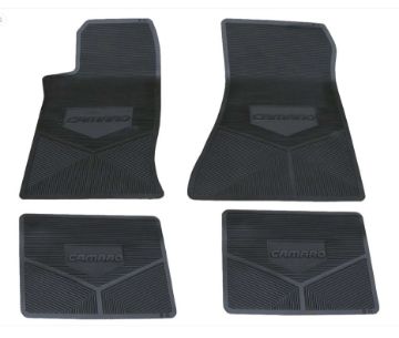 Show details for 1993-2002 Chevrolet Camaro Next Generation Custom Vintage Rubber Floor Mats Package Picture of 1993-2002 Chevrolet Camaro Next Generation Custom Vintage Rubber Floor Mats Package