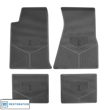 Show details for 1993-2002 Chevrolet Camaro Next Generation Custom Vintage Rubber Floor Mats Package Picture of 1993-2002 Chevrolet Camaro Next Generation Custom Vintage Rubber Floor Mats Package