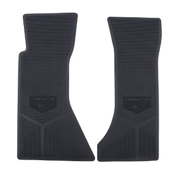 Show details for 1984-1996 Corvette C4 Next Generation Custom Vintage Rubber Floor Mats Package Picture of 1984-1996 Corvette C4 Next Generation Custom Vintage Rubber Floor Mats Package