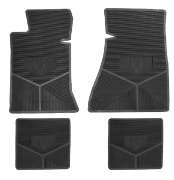 Show details for 1982-1984 Chevrolet Camaro Next Generation Custom Vintage Rubber Floor Mats Package Picture of 1982-1984 Chevrolet Camaro Next Generation Custom Vintage Rubber Floor Mats Package