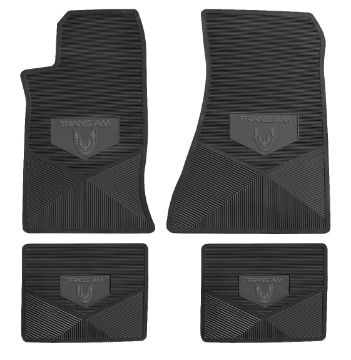 Show details for 1985-1992 Pontiac Trans Am Next Generation Custom Vintage Rubber Floor Mats Package Picture of 1985-1992 Pontiac Trans Am Next Generation Custom Vintage Rubber Floor Mats Package