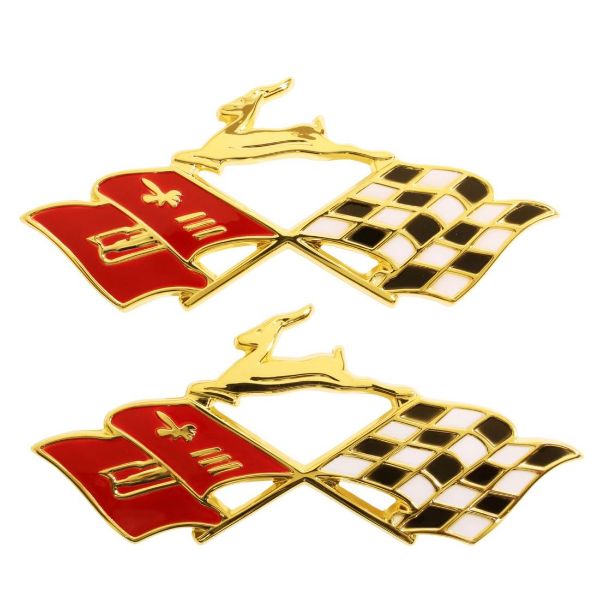 Picture of 1959 Impala Rear Quarter Gold X-Flags, Sold as a Pair