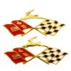 Picture of 1959 Impala Rear Quarter Gold X-Flags, Sold as a Pair