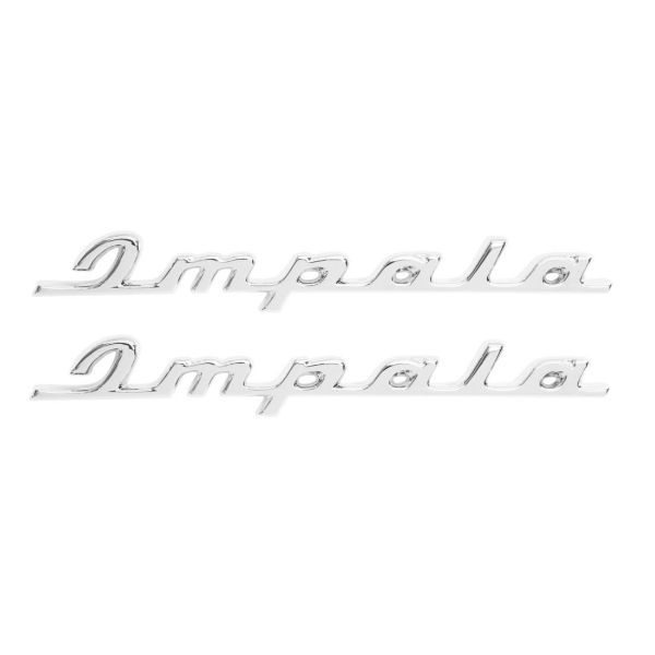 Picture of 1960 Impala Rear Quarter Emblem, “Impala”, Sold as a Pair