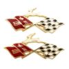 Picture of 1960 Impala Rear Quarter Gold X-Flag with Impala, Sold as a Pair