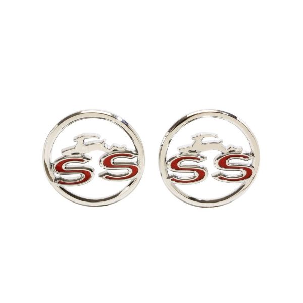 Picture of 1963 Impala SS Rear Quarter Emblem, “SS”, Sold as a Pair