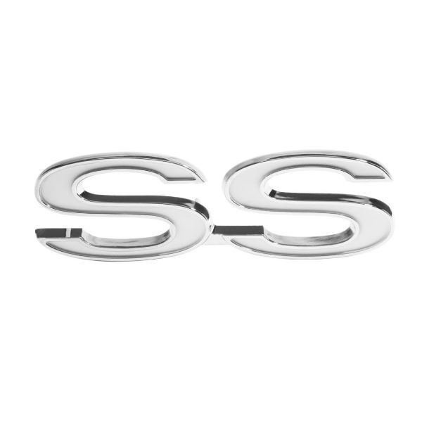 Picture of 1973-1974 Chevelle Front Fender Emblem, “SS”, White, Sold as Each