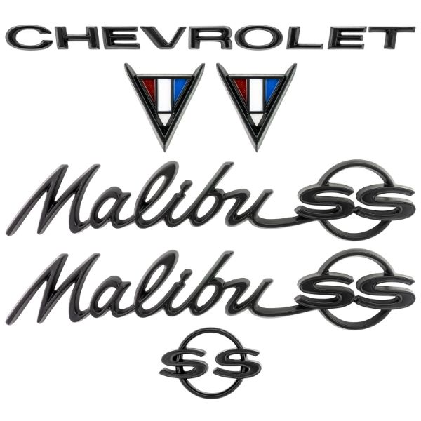 Picture of 1964-67 Chevrolet Chevelle/Malibu Emblem Kit Black. Sold as a Set