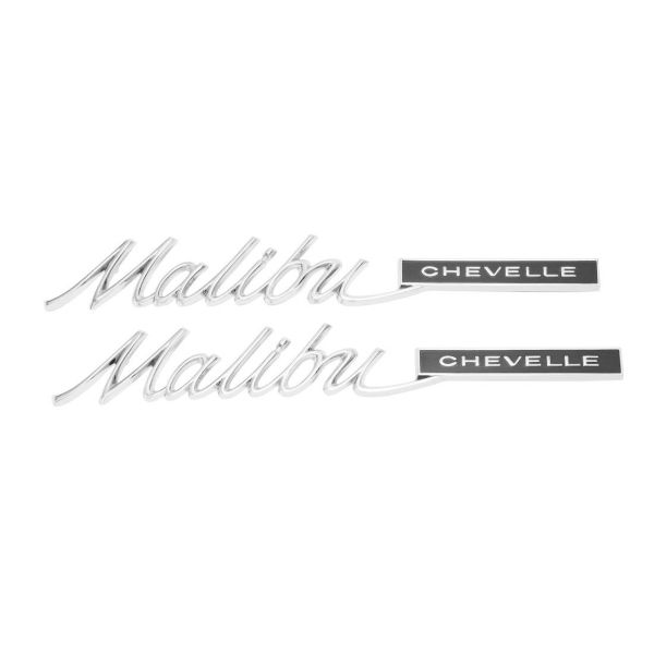Picture of 1965 Chevelle Rear Quarter Emblem, “Malibu Chevelle”, Sold as a Pair