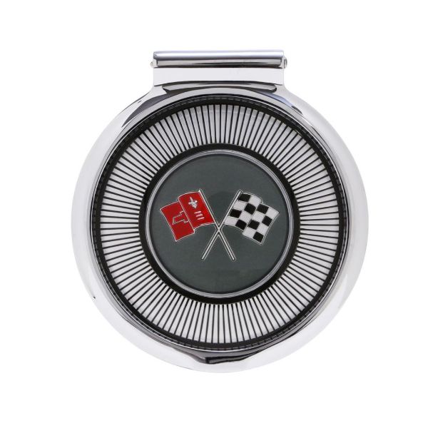 Picture of 1966 Corvette Gas Lid Assembly, Black Upper Left Corner of Flag, Sold as Each