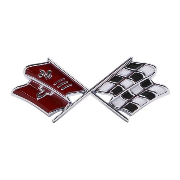 Picture of 1967 Corvette Front X-Flag Emblem, Dark Red, Sold as Each