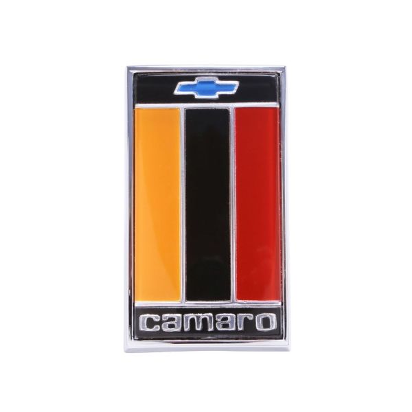 Picture of 1975-1977 Camaro Front Header Panel Emblem, Orange, Black, Red, Sold as Each
