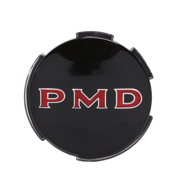 Picture of Pontiac Wheel Cover 2-3/4” Diameter W/Black Background "PMD" Emblem, Each