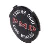 Picture of Pontiac Wheel Cover 2-7/16” Diameter Black Background "Disk Brakes" Emblem, Each