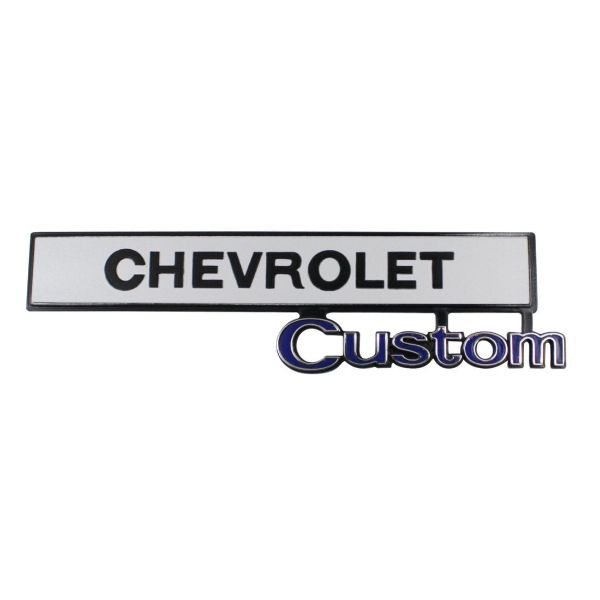 Picture of 1969-1972 Chevrolet and GMC Truck Glove Box Door Emblem“Chevrolet Custom”, Each