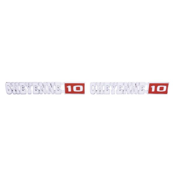 Picture of 1971-1972 Chevrolet and GMC Truck Front Fender Emblem, “Cheyenne 10” Pair