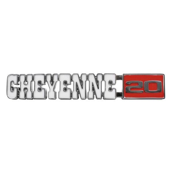 Picture of 1971-1972 Chevrolet and GMC Truck Front Fender Emblem, “Cheyenne 20” Pair