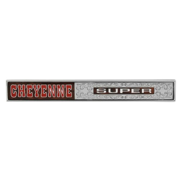 Picture of 1972 Chevrolet GMC Truck Glove Box Door Emblem, “Cheyenne Super”, Sold as Each