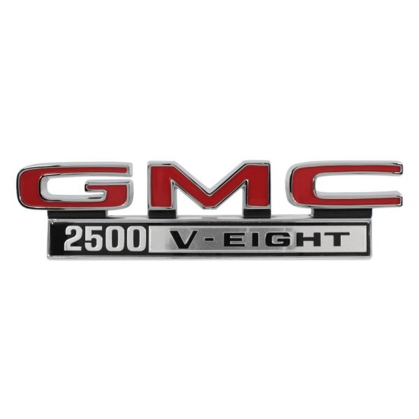 Picture of 1968-1972 GMC Truck Front Fender Emblem, “GMC 2500 V-Eight”, Sold as a Pair