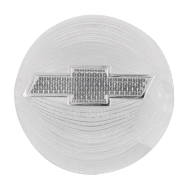 Picture of 1956 Full-Size Chevrolet Clear Tail Light Lens with Chrome Bowtie Pair