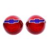 Picture of 1956 Full-Size Chevrolet Red Tail Light Lens with Blue Bowtie Chrome Trim Pair