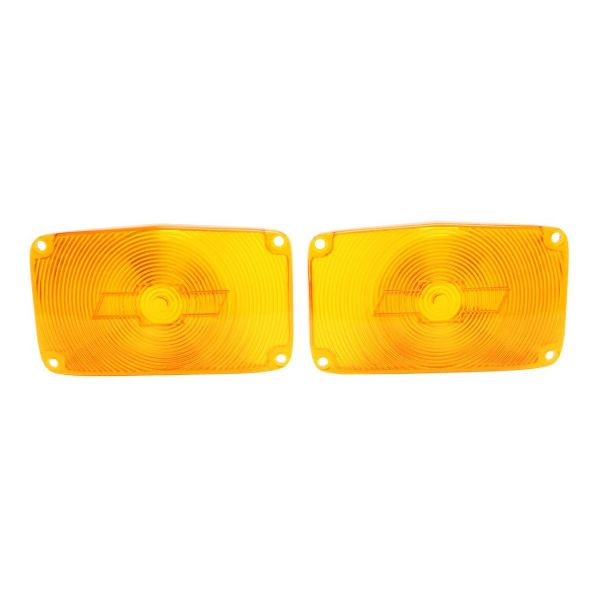 Picture of 1956 Full-Size Chevrolet Amber Parking Light Lens with Bowtie, Sold as a Pair