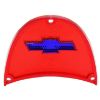 Picture of 1957 Full-Size Chevrolet Red Tail Light Lens with Blue Bowtie Chrome Trim Pair