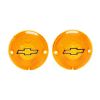 Picture of 1957 Full-Size Chevrolet Amber Parking Light Lens with Chrome Bowtie Pair