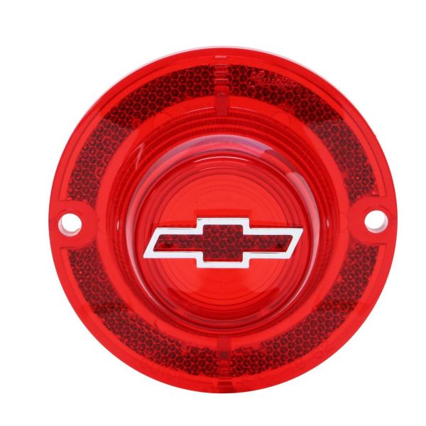 Picture of 1962 Full-Size Chevrolet Red Tail Light Lens with Red Bowtie Trim Included, Each