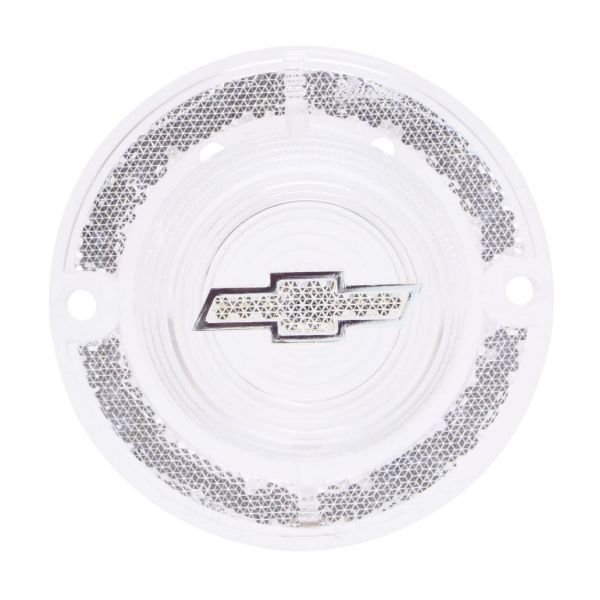 Picture of 1962 Full-Size Chevrolet Clear Tail Light Lens with Clear Bowtie, Trim Included