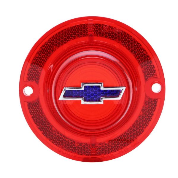 Picture of 1962 Full-Size Chevrolet Red Tail Light Lens with Blue Bowtie Trim Included Each
