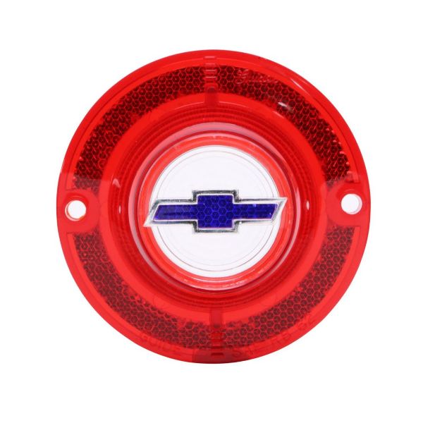 Picture of 1962 Full-Size Chevrolet Red Back Up Light Lens w/Blue Bowtie, Without Trim Each