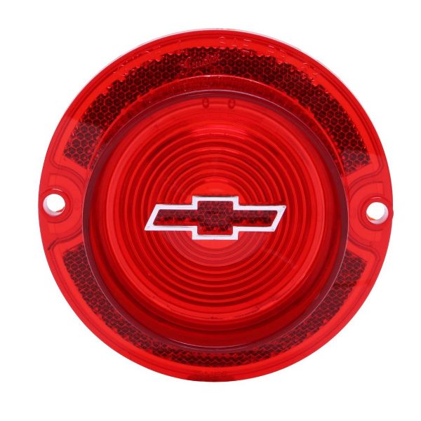 Picture of 1963 Full-Size Chevrolet Red Tail Light Lens with Red Bowtie, Sold as Each