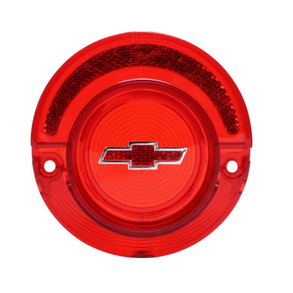Picture of 1964 Full-Size Chevrolet Red Tail Light Lens with Red Bowtie, without Trim, Each