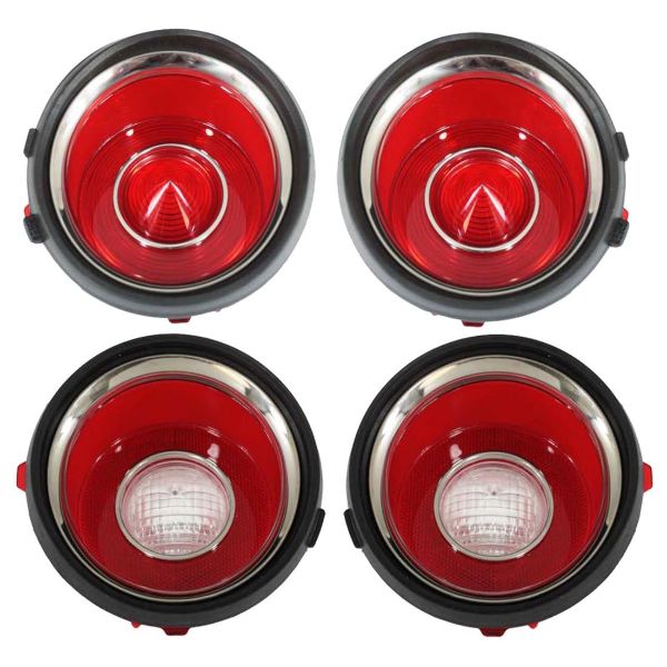 Picture of 1971 Late-1973 Camaro Tail Light Lens Set with RS
