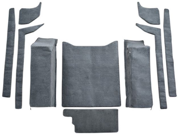 Picture of 1987-1995 Jeep Wrangler Cargo Area Cutpile Carpet Flooring 801 Black