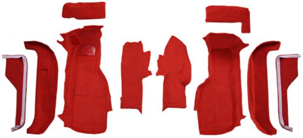Picture of 1988-1989 Chevrolet Corvette Front Set Cutpile Mass Carpet Flooring 801 Black