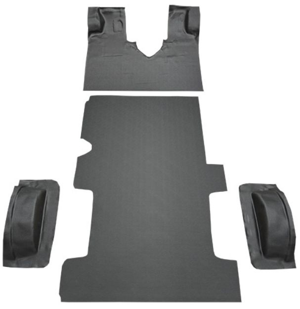 Picture of 1999-2014 Ford E-350 Super Duty Reg Van Fits Gas or Diesel Complete Vinyl Carpet Flooring #16 Black
