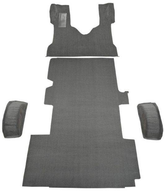 Picture of 1999-2014 Ford E-350 Super Duty Ext Van Fits Gas or Diesel Complete Cutpile Carpet Flooring 801 Black