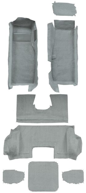 Picture of 1999-2000 Chevrolet Corvette Hardtop with Pad Cutpile Carpet Flooring 801 Black